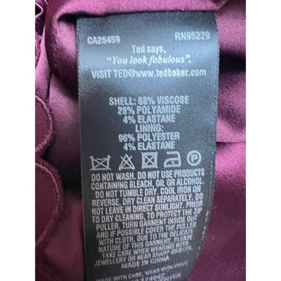 New Ted Baker Verita Cut Sheath Dress Size L New with Tag Sleeveless Zip Closure - Picture 15 of 15